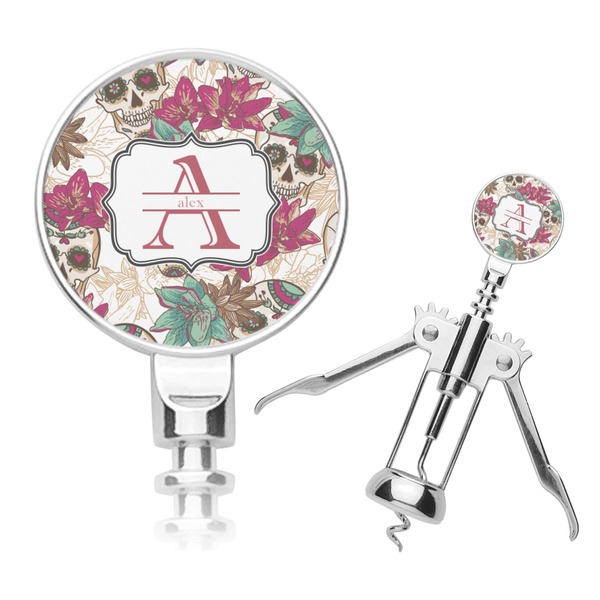 Custom Sugar Skulls & Flowers Corkscrew (Personalized)