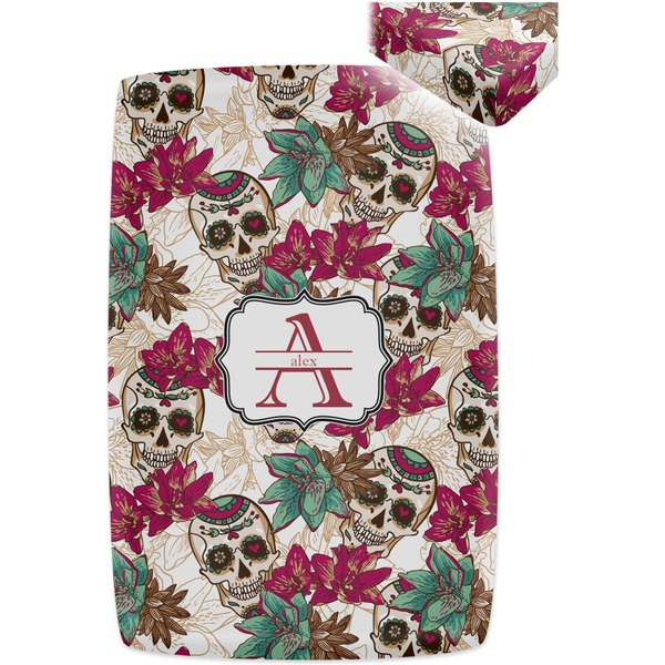 Sugar Skulls & Flowers Crib Fitted Sheet - Apvl