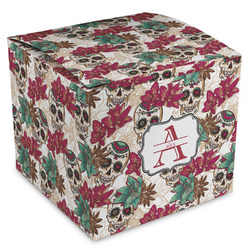 Sugar Skulls & Flowers Cube Favor Gift Boxes (Personalized)