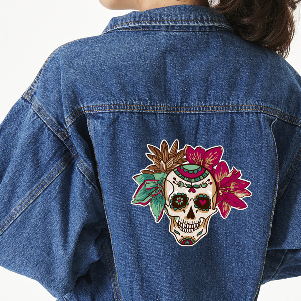 Custom Sugar Skulls & Flowers Large Custom Shape Patch - 2XL