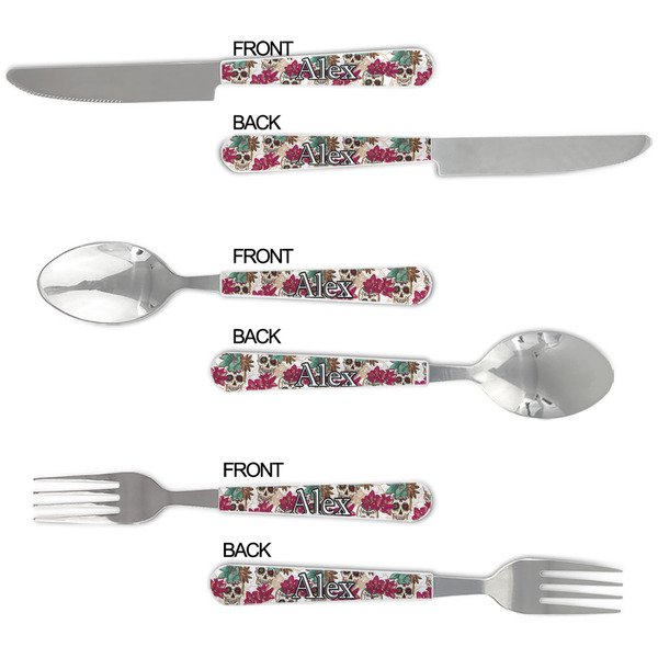 Sugar Skulls & Flowers Cutlery Set - APPROVAL