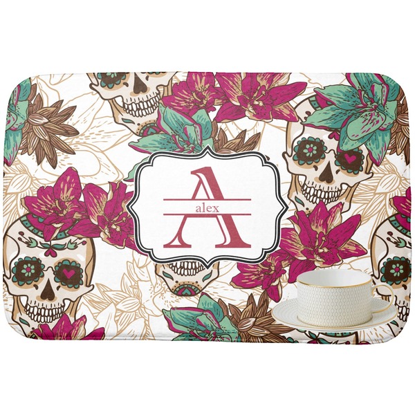 Sugar Skulls & Flowers Dish Drying Mat