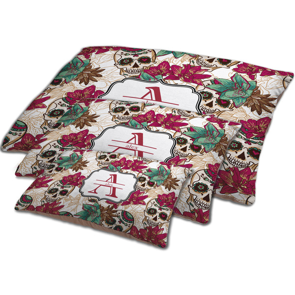 Sugar Skulls & Flowers Dog Beds - MAIN (sm, med, lrg)