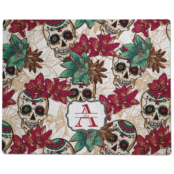 Sugar Skulls & Flowers Dog Food Mat - Large without Bowls