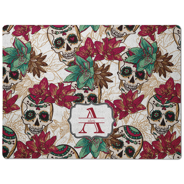 Sugar Skulls & Flowers Dog Food Mat - Medium without bowls