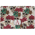 Sugar Skulls & Flowers Dog Food Mat w/ Name and Initial