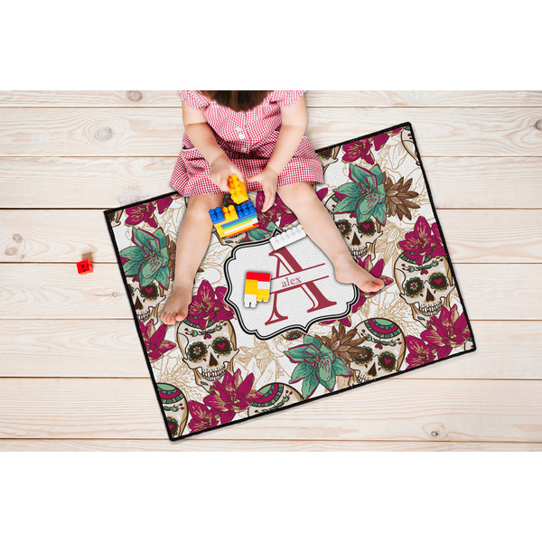 Sugar Skulls & Flowers Door Mats - LIFESTYLE kid