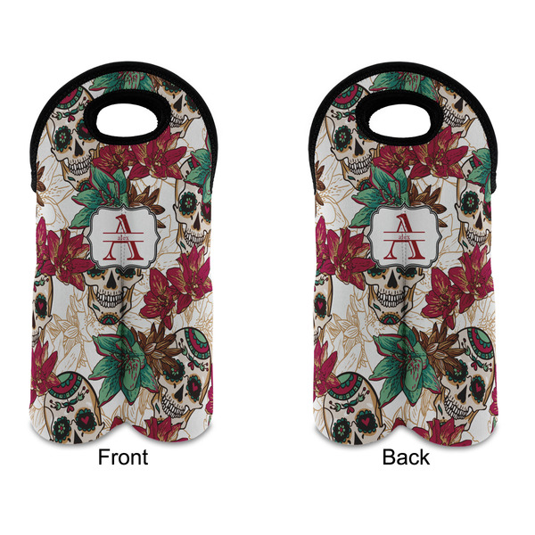Sugar Skulls & Flowers Double Wine Tote - APPROVAL (new)