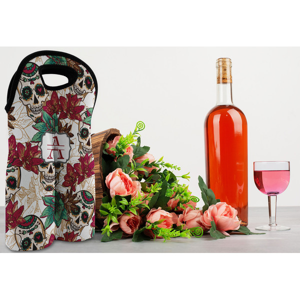 Sugar Skulls & Flowers Double Wine Tote - LIFESTYLE (new)