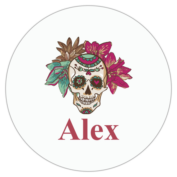 Sugar Skulls & Flowers Drink Topper - Large - Single