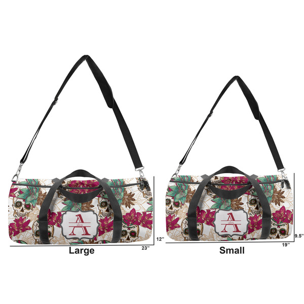 Sugar Skulls & Flowers Duffle Bag Small and Large