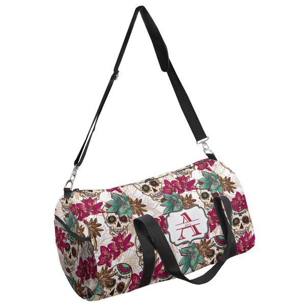 Custom Sugar Skulls & Flowers Duffel Bag (Personalized)