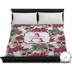 Sugar Skulls & Flowers Duvet Cover - King (Personalized)