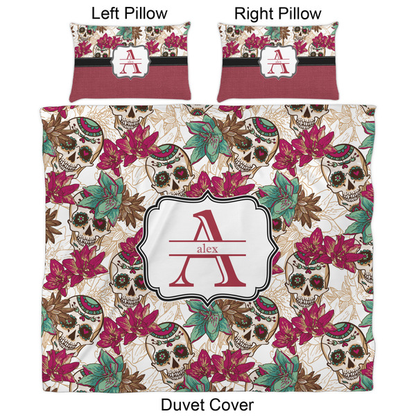 Sugar Skulls & Flowers Duvet Cover Set - King - Approval