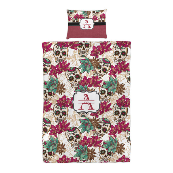 Sugar Skulls & Flowers Duvet Cover Set - Twin XL - Alt Approval