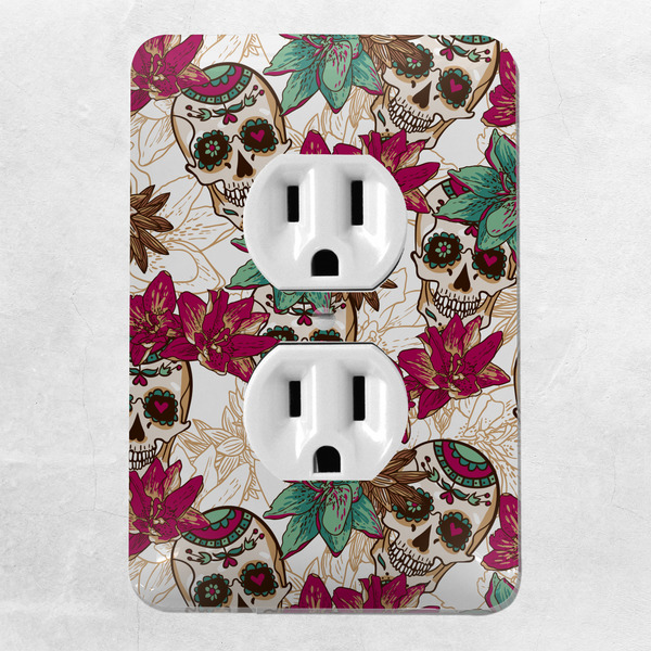Sugar Skulls & Flowers Electric Outlet Plate - LIFESTYLE