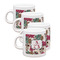 Sugar Skulls & Flowers Espresso Cup Group of Four Front