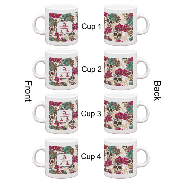 Sugar Skulls & Flowers Espresso Cup Set of 4 - Apvl