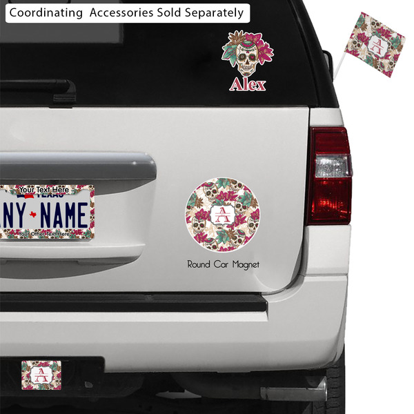 Sugar Skulls & Flowers Exterior Car Accessories