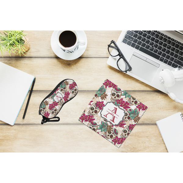 Sugar Skulls & Flowers Eyeglass Case and Cloth Set - LIFESTYLE