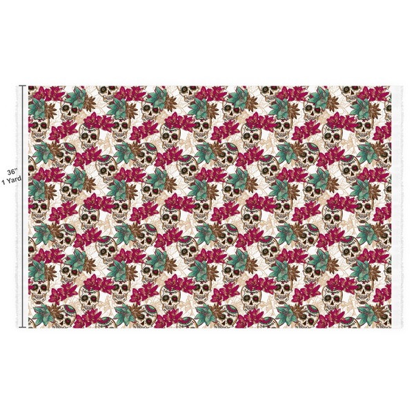 Sugar Skulls & Flowers Fabric Full Yard