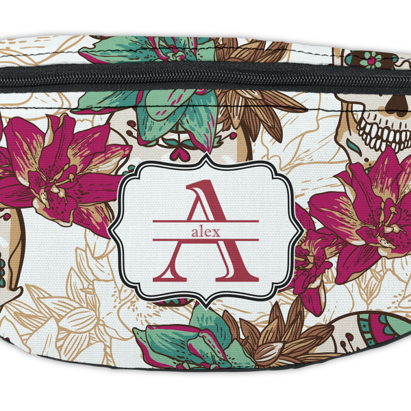 Sugar Skulls & Flowers Fanny Pack - Closeup