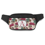 Sugar Skulls & Flowers Fanny Pack - Modern Style (Personalized)