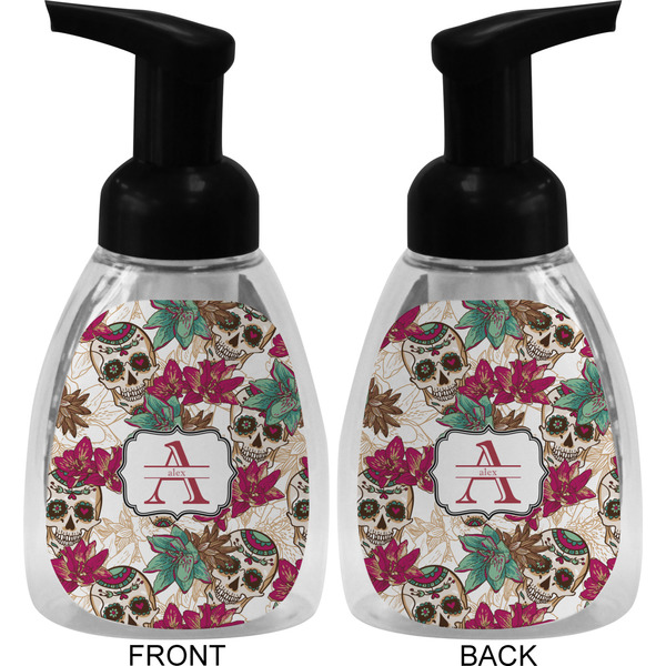 Sugar Skulls & Flowers Foam Soap Bottle (Front & Back)