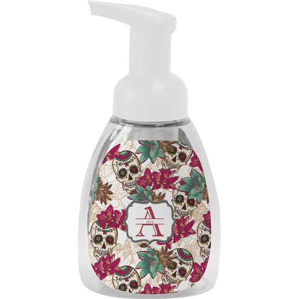 Custom Sugar Skulls & Flowers Foam Soap Bottle (Personalized)