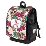 Sugar Skulls & Flowers Backpack w/ Front Flap  (Personalized)