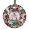 Sugar Skulls & Flowers Frosted Glass Ornament - Round