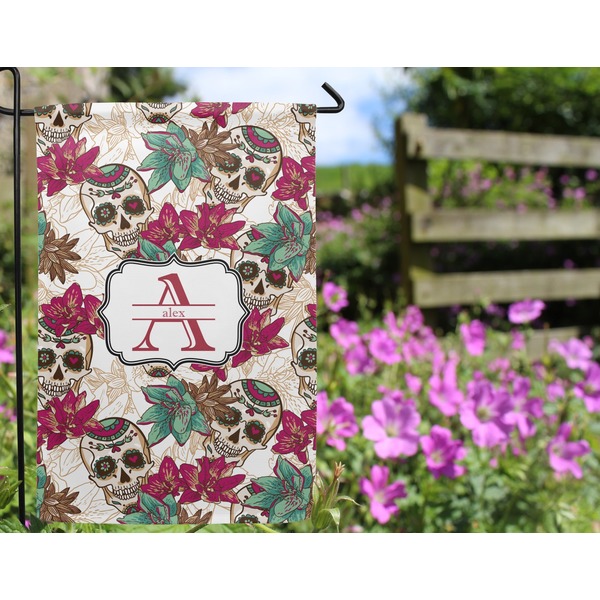 Sugar Skulls & Flowers Garden Flag - Outside In Flowers
