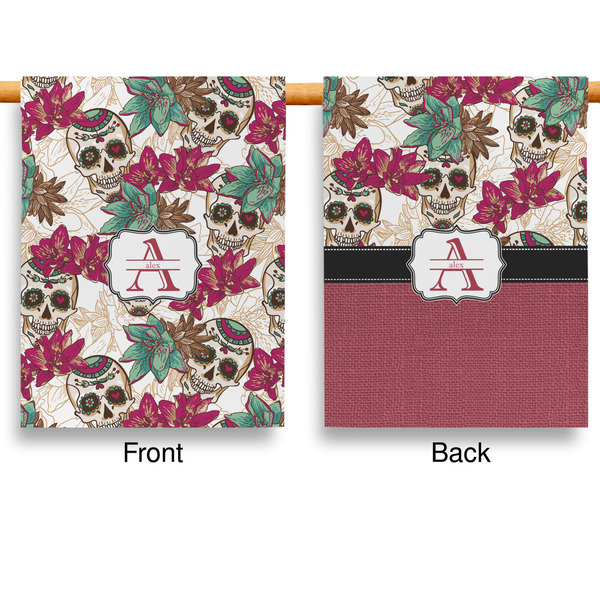 Sugar Skulls & Flowers Garden Flags - Large - Double Sided - APPROVAL