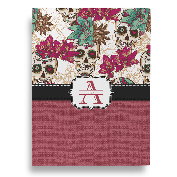 Sugar Skulls & Flowers Garden Flags - Large - Double Sided - BACK