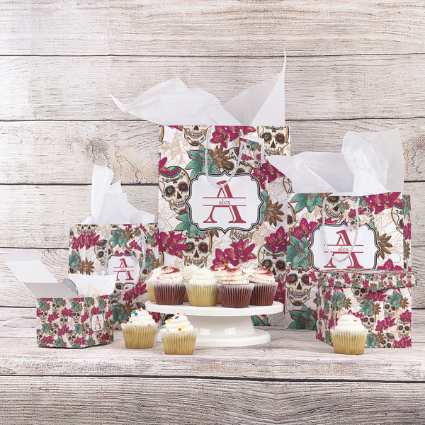 Sugar Skulls & Flowers Gift Bags - In Context