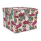 Sugar Skulls & Flowers Gift Box with Lid - Canvas Wrapped - Large (Personalized)
