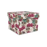 Sugar Skulls & Flowers Gift Box with Lid - Canvas Wrapped - Small (Personalized)
