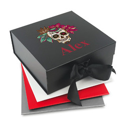 Sugar Skulls & Flowers Gift Box with Magnetic Lid (Personalized)