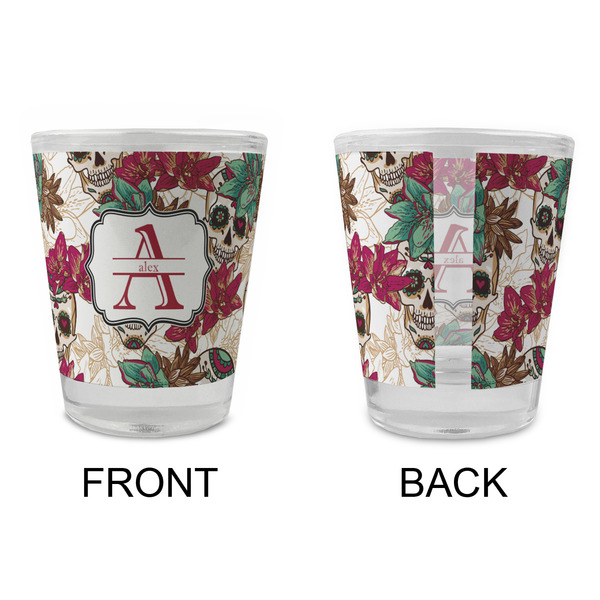 Sugar Skulls & Flowers Glass Shot Glass - Standard - APPROVAL