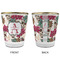 Sugar Skulls & Flowers Glass Shot Glass - with gold rim - APPROVAL