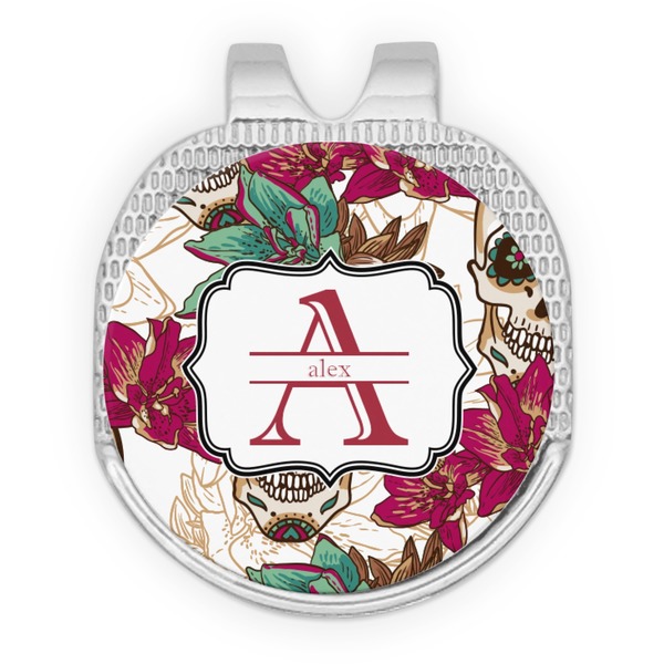 Sugar Skulls & Flowers Golf Ball Hat Marker Hat Clip