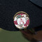 Sugar Skulls & Flowers Golf Ball Marker Hat Clip - Gold - On Hat