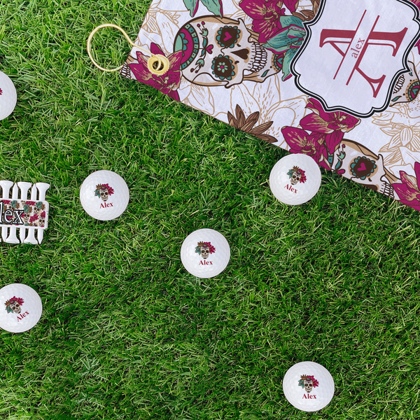 Sugar Skulls & Flowers Golf Balls - Generic - Set of 12 - LIFESTYLE