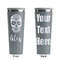 Sugar Skulls & Flowers Grey RTIC Everyday Tumbler - 28 oz. - Front and Back