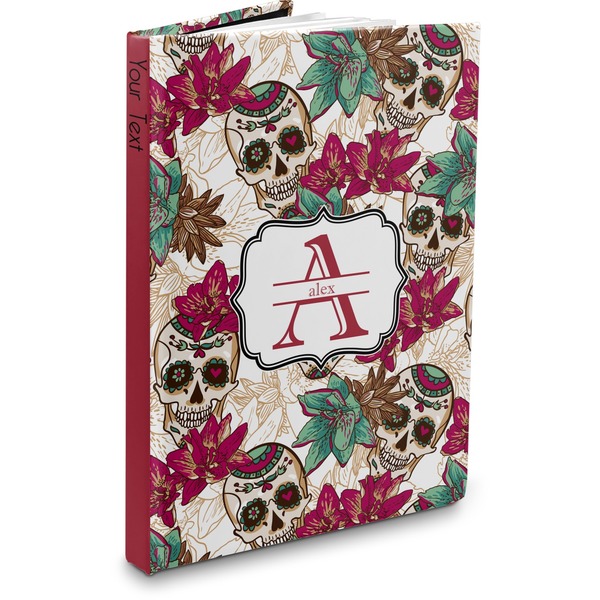 Custom Sugar Skulls & Flowers Hardbound Journal (Personalized)