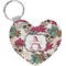 Sugar Skulls & Flowers Heart Keychain (Personalized)