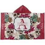 Sugar Skulls & Flowers Kids Hooded Towel (Personalized)