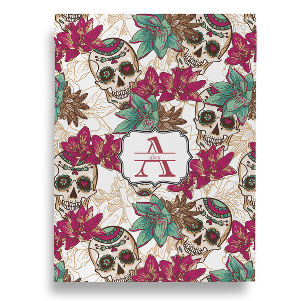 Sugar Skulls & Flowers House Flags - Single Sided - FRONT