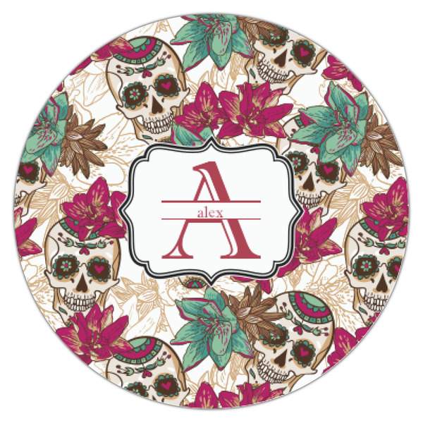 Sugar Skulls & Flowers Icing Circle - XSmall - Single