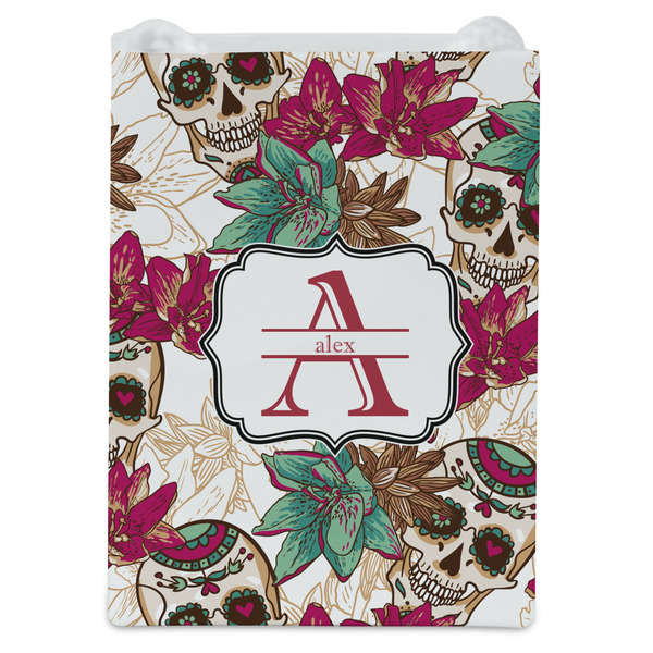 Sugar Skulls & Flowers Jewelry Gift Bag - Matte - Front